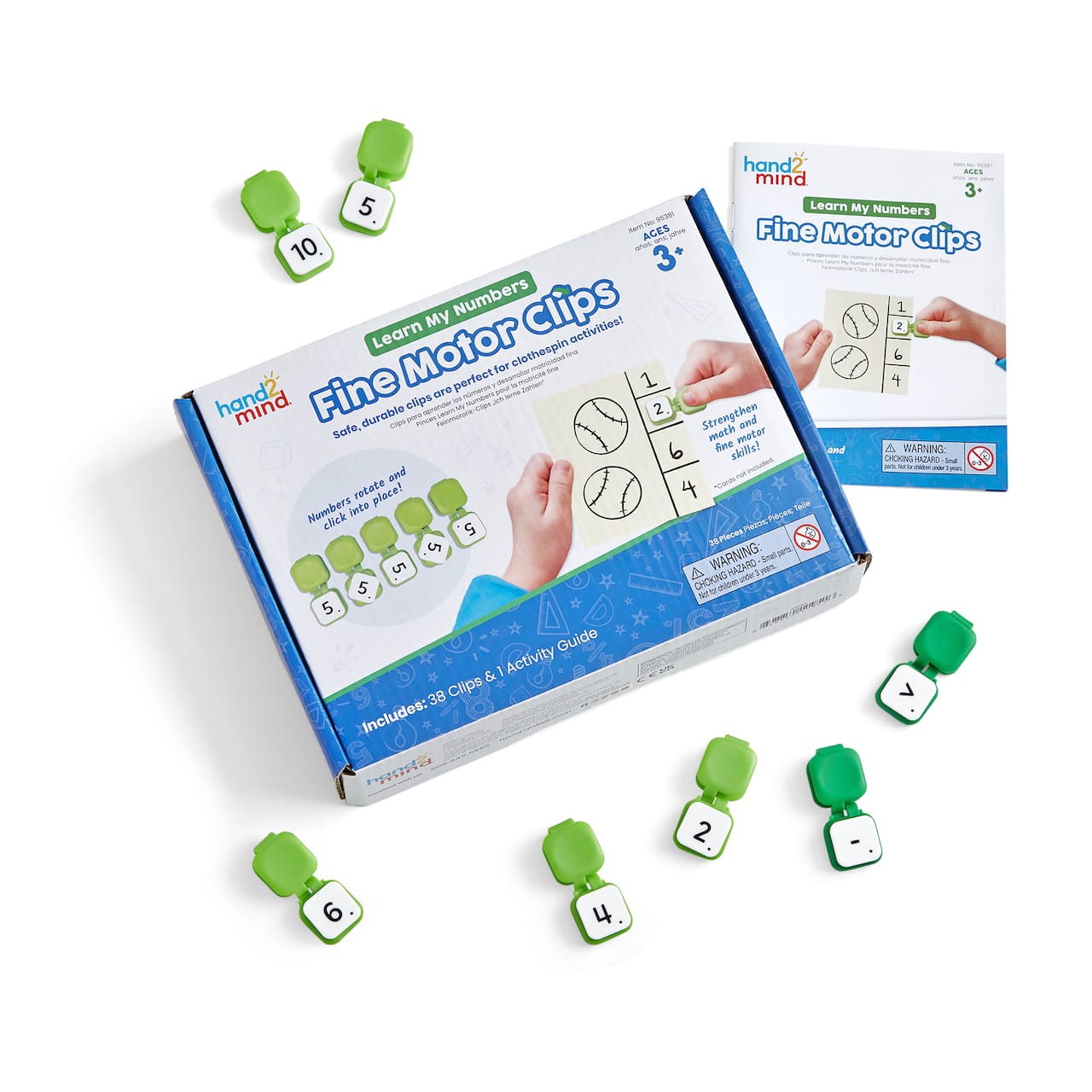 hand2mind&#xAE; Learn My Numbers Fine Motor Clips